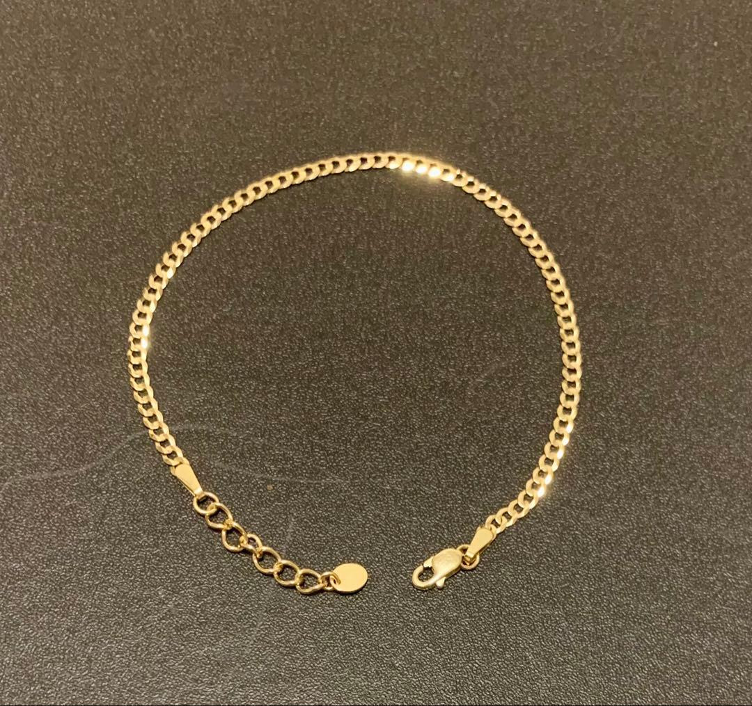 AVALANCHE 10K イエローゴールドキューバンブレスレット 10K イエローゴールド キューバンブレスレット 幅2.8mm 16cm-19cm