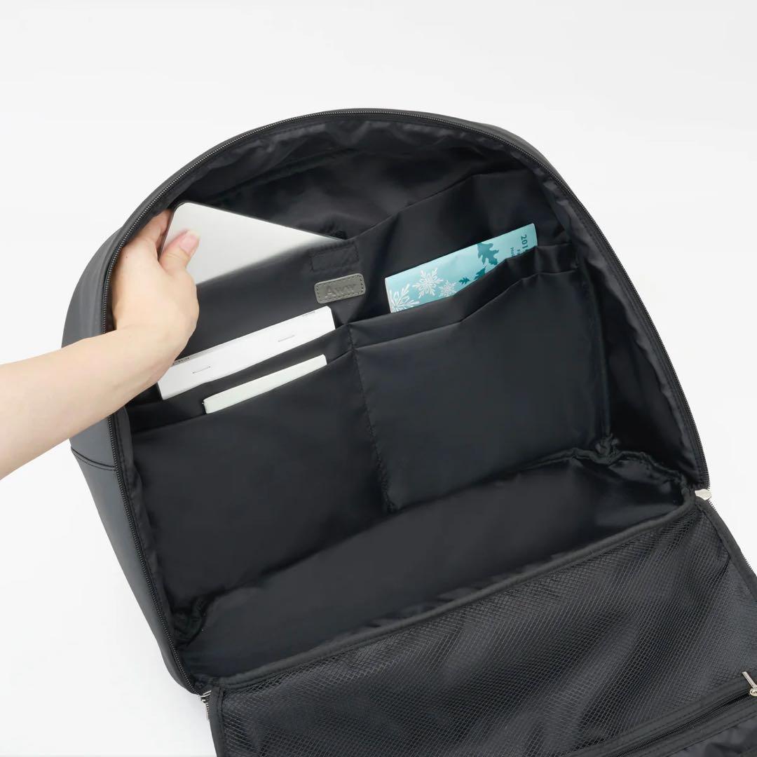 美品】Aww ボストンバッグ サボテンヴィーガンレザー ブラック 30L