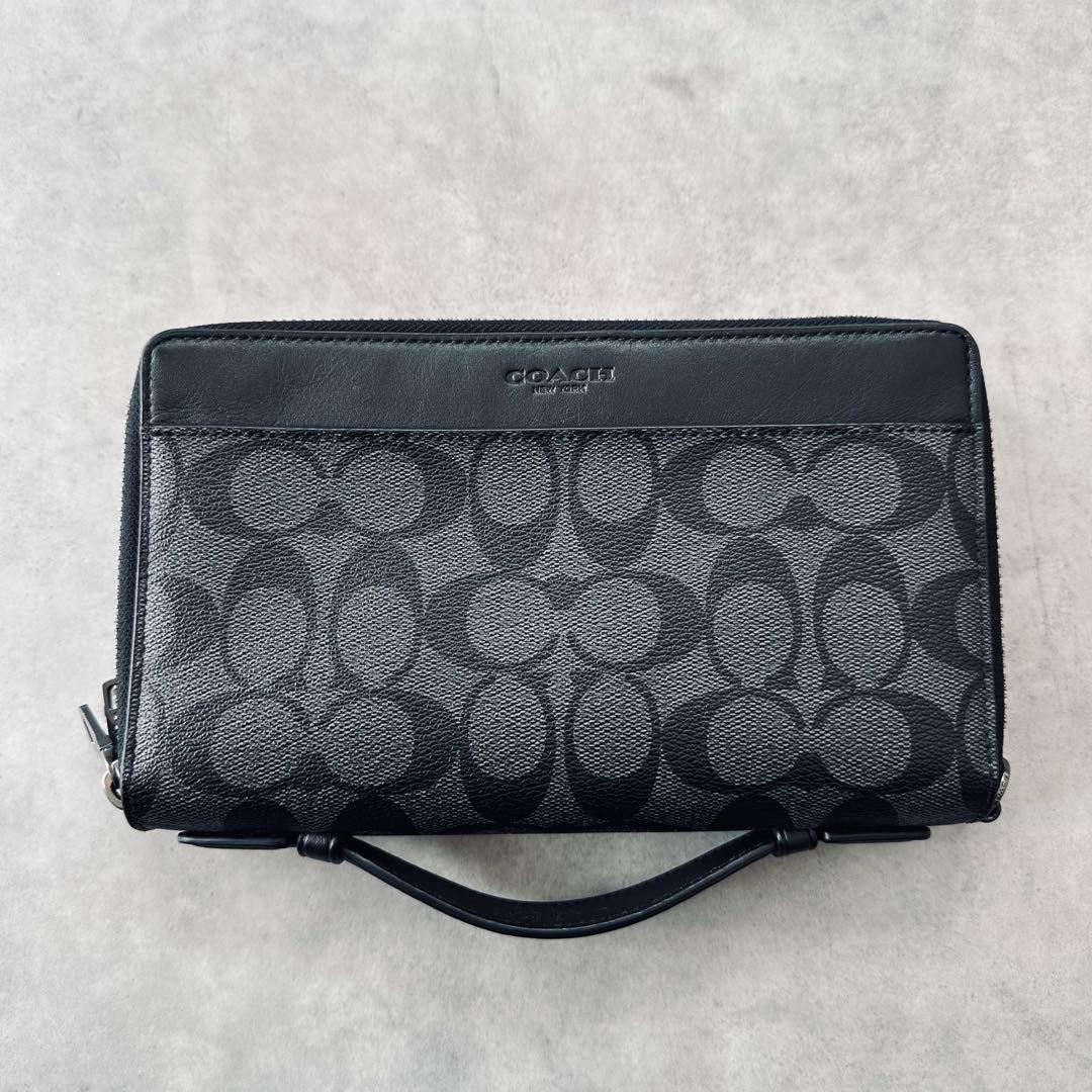 COACH ダブル ジップ トラベル オーガナイザー・シグネチャー