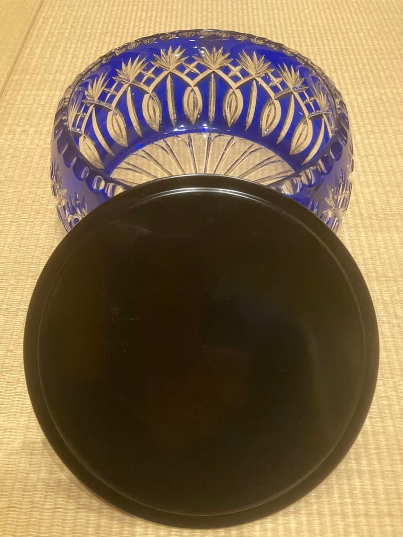 茶道具・平水指｜ポーランド製クリスタルガラス（義山ギヤマン切子）