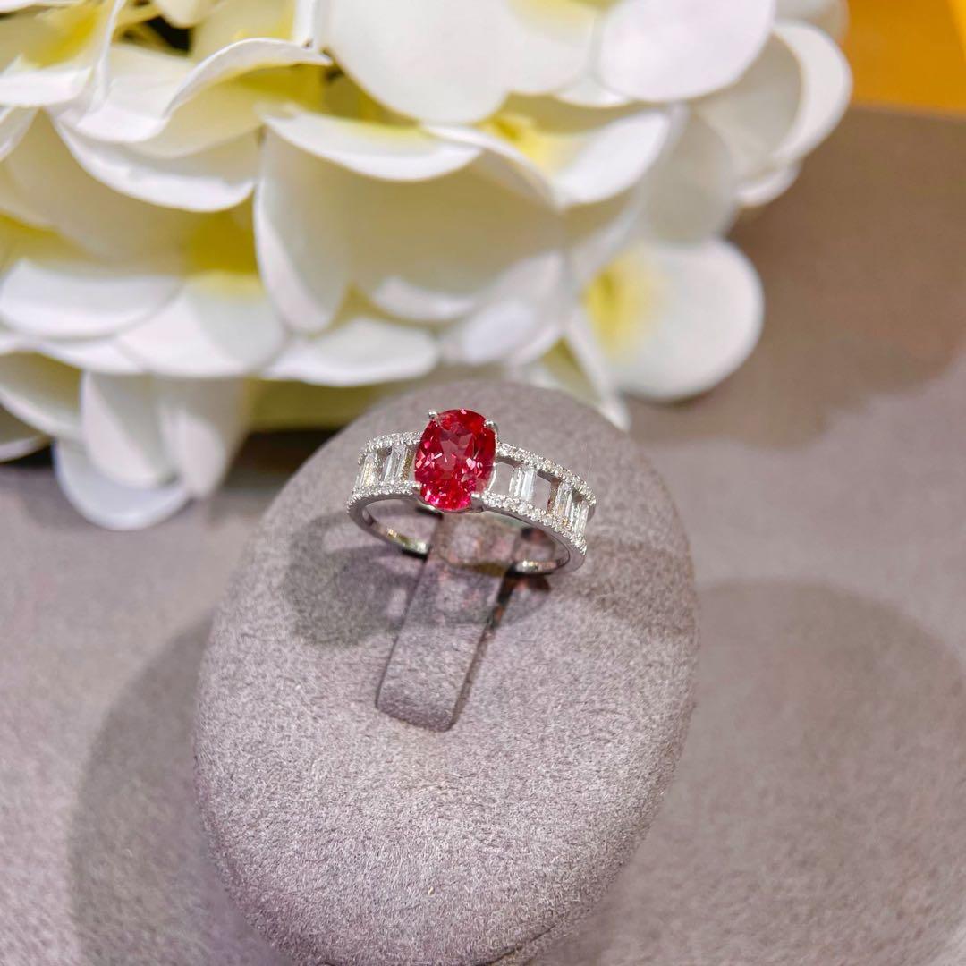 【S925純銀】ラボグロウン・パパラチアサファイア リング 1.5ct