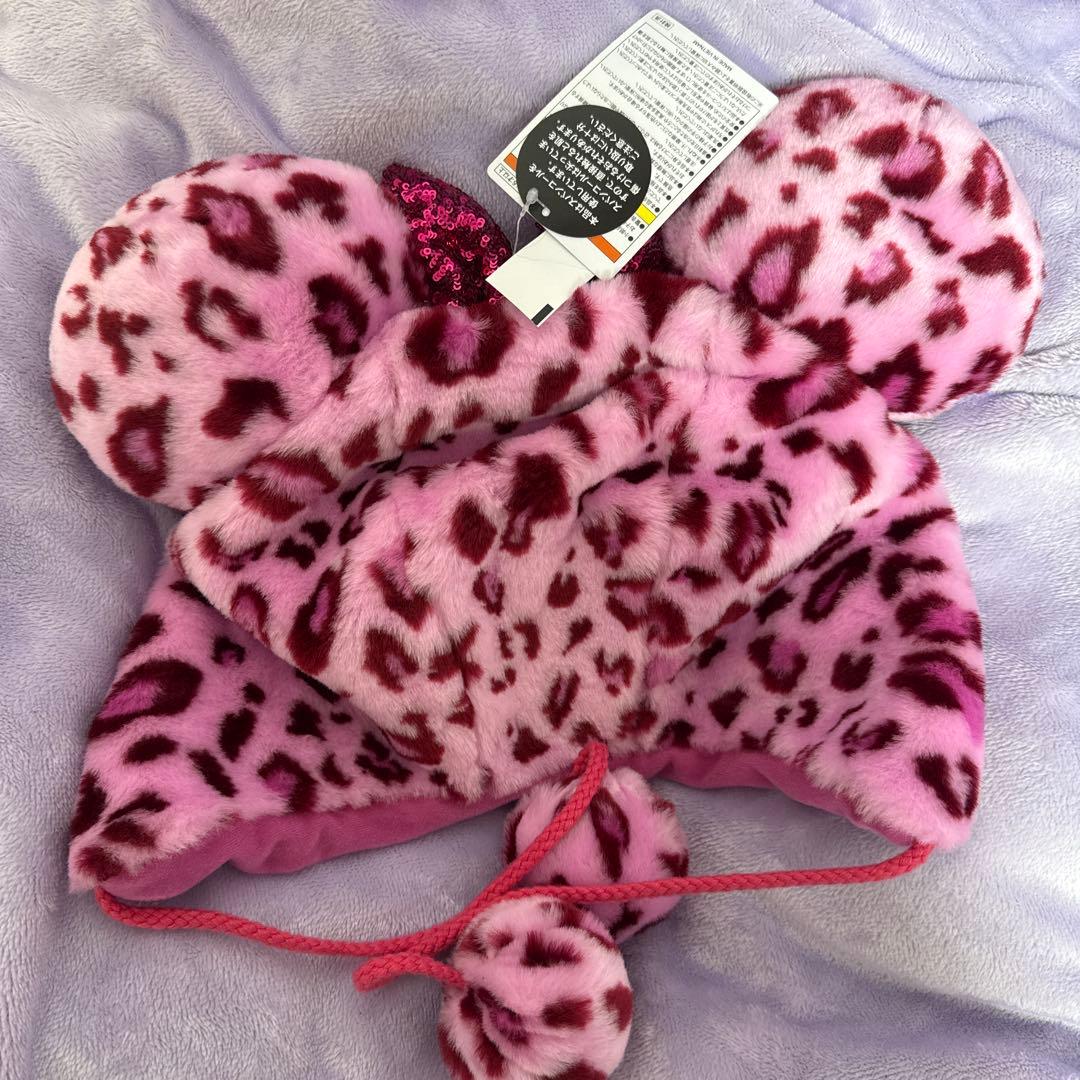 ミニーマウス風ヒョウ柄帽子 ピンク 値下げ可能 - メルカリ