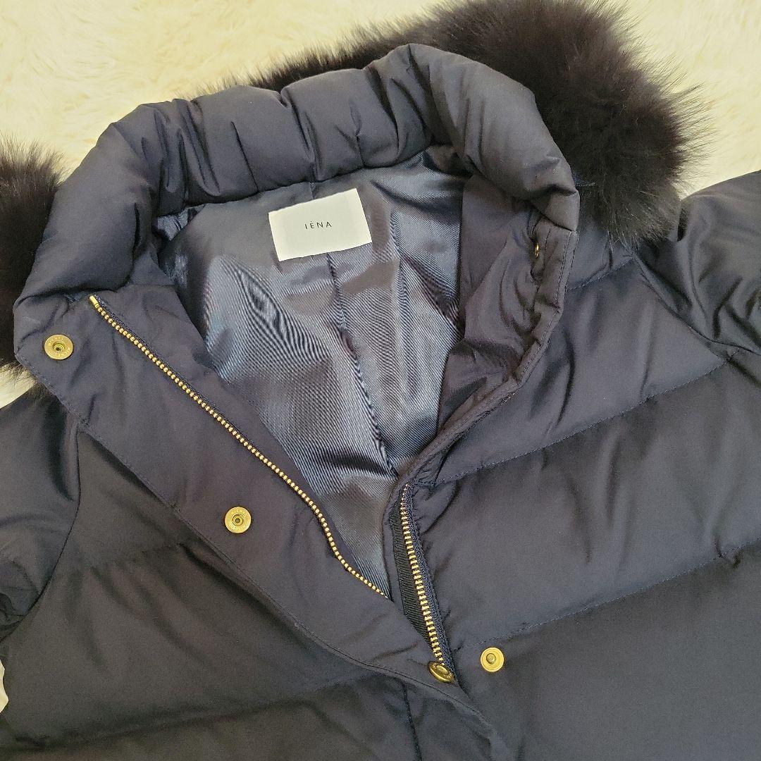 美品 IENA イエナ P/タフタ ショートダウンコート フォックスファー 34