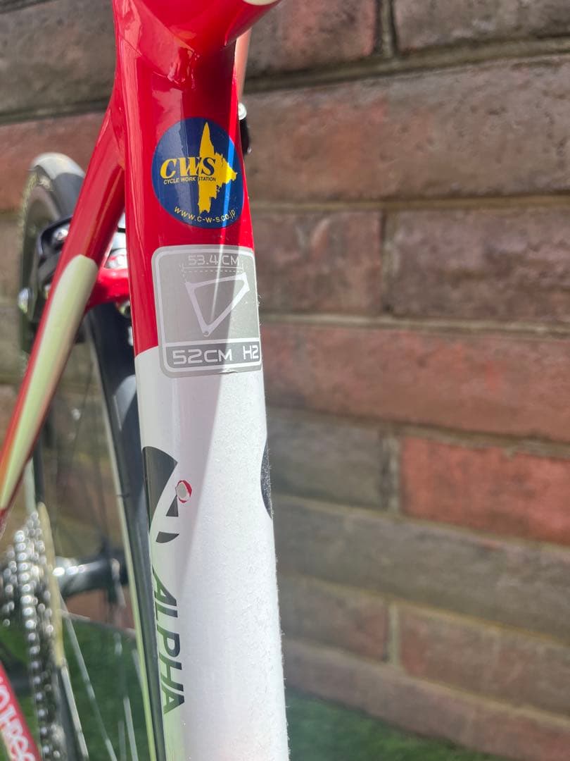 TREK ALPHA2.3 52cm レッド/ホワイト アルミ - メルカリ