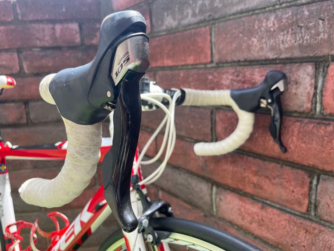 TREK ALPHA2.3 52cm レッド/ホワイト アルミ - メルカリ