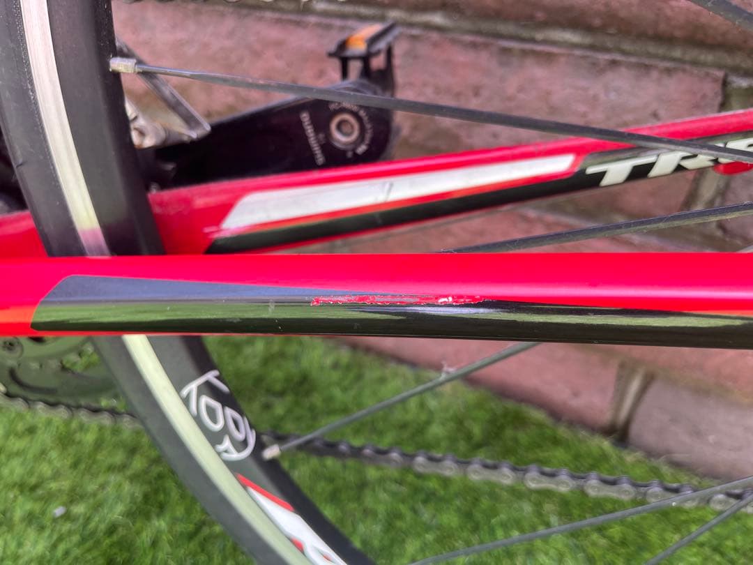 TREK ALPHA2.3 52cm レッド/ホワイト アルミ - メルカリ