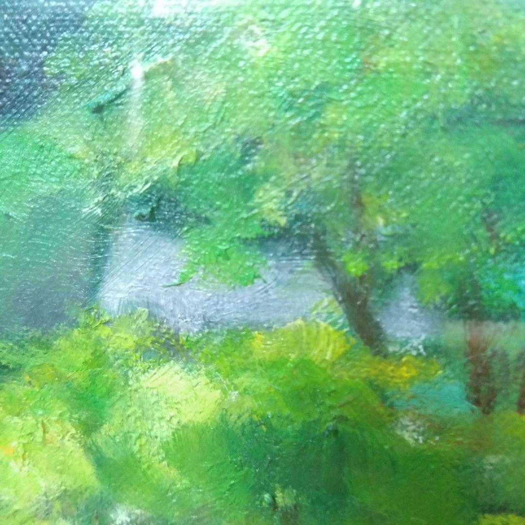 値下げOK》​【真作】「里山風景」油彩 F15号 額装 - メルカリ