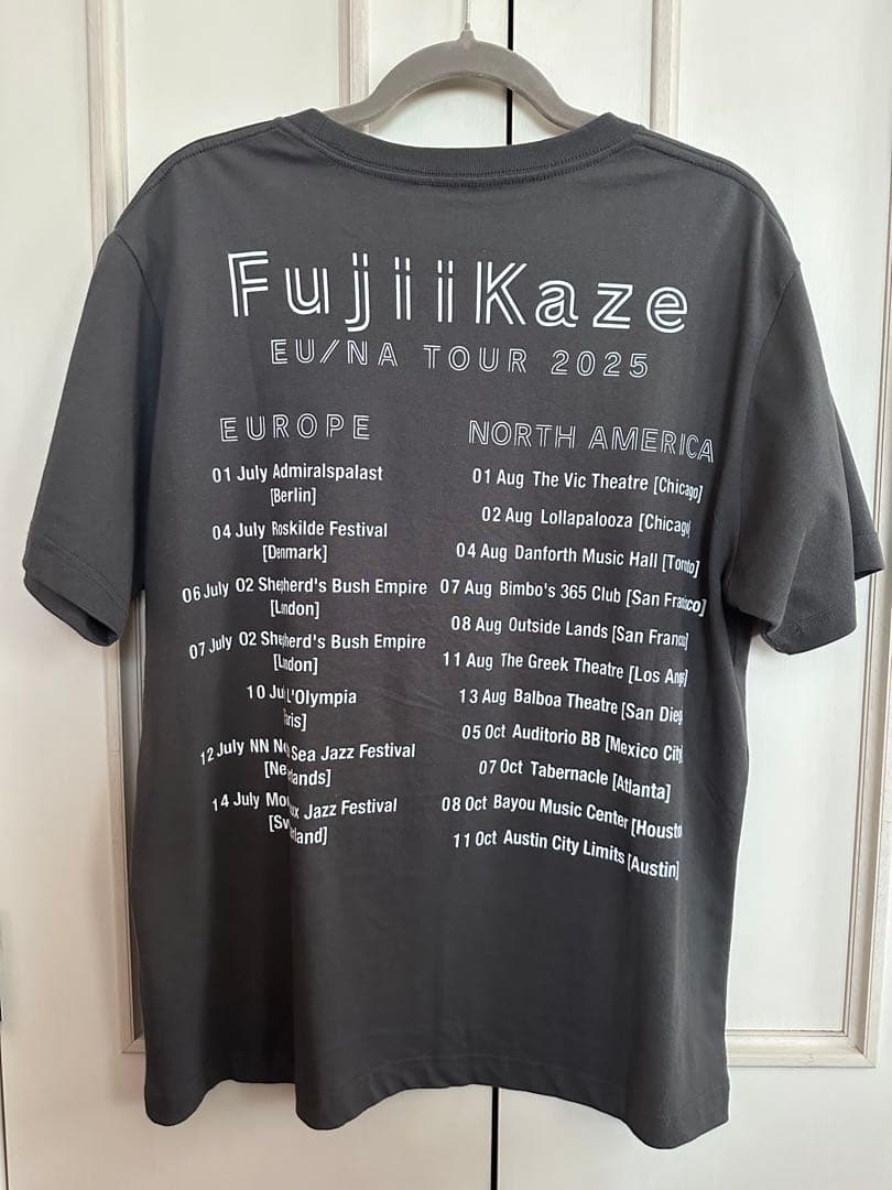 FujiiKaze EU/NA TOUR 2025 ドリンクTシャツ　Mサイズ