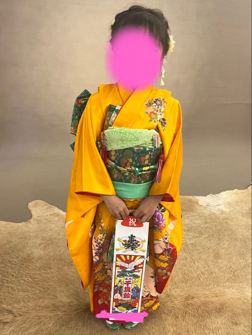 七五三　女児７歳用フルセット 七五三 着物 7歳 女の子 着物フルセット 花うさぎ ブランド HN-3 まり