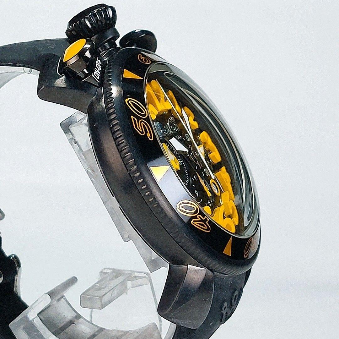 未使用品】 稼働品 ガガミラノ マヌアーレ48 クロノグラフ 腕時計 電池