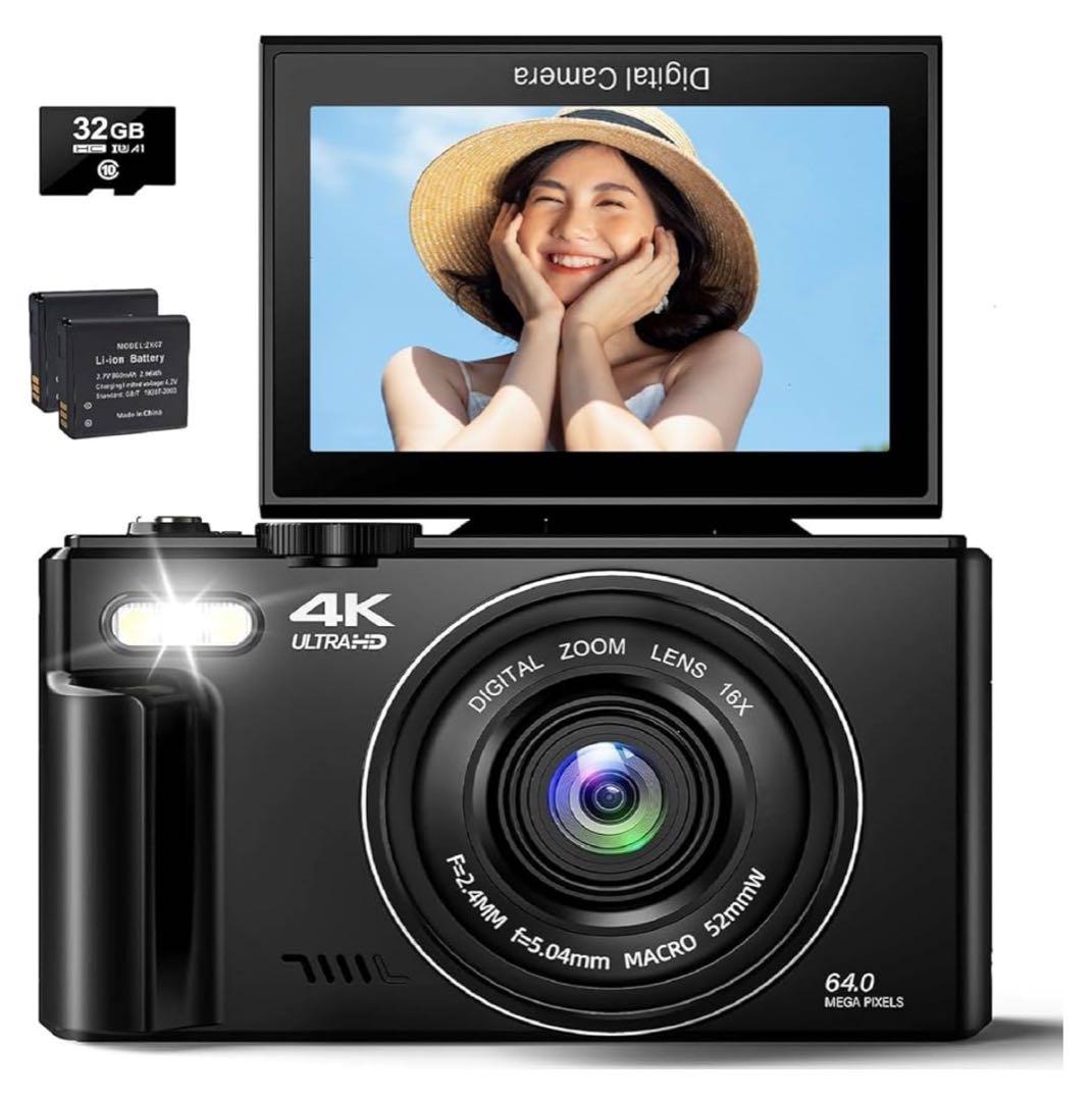 デジタルカメラ 64メガピクセル 4K - メルカリ