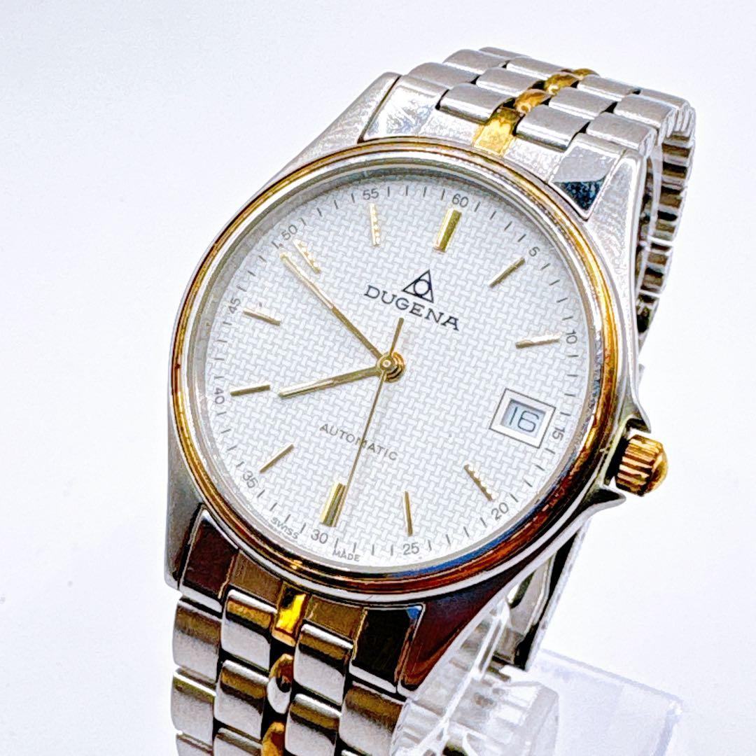 稼働品 DUGENA ドゥゲナ 自動巻き ツートン ホワイト文字盤 腕時計 DUGENA（ドゥゲナ）TOPページ｜ドイツ仕込みの時計修理 ／ 新潟県内