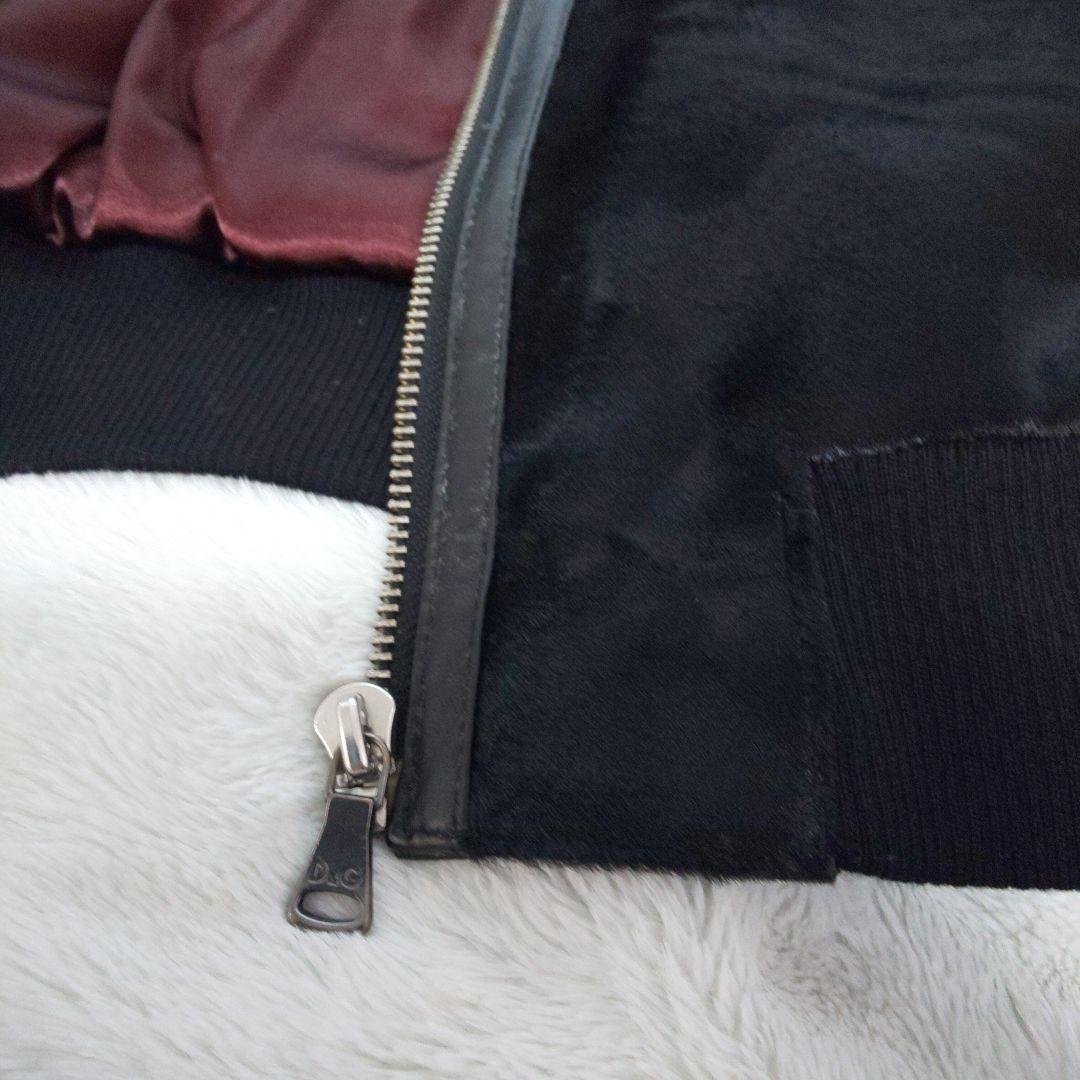 DOLCE&GABBANA レザーブルゾン44 ハラコ 希少 - メルカリ