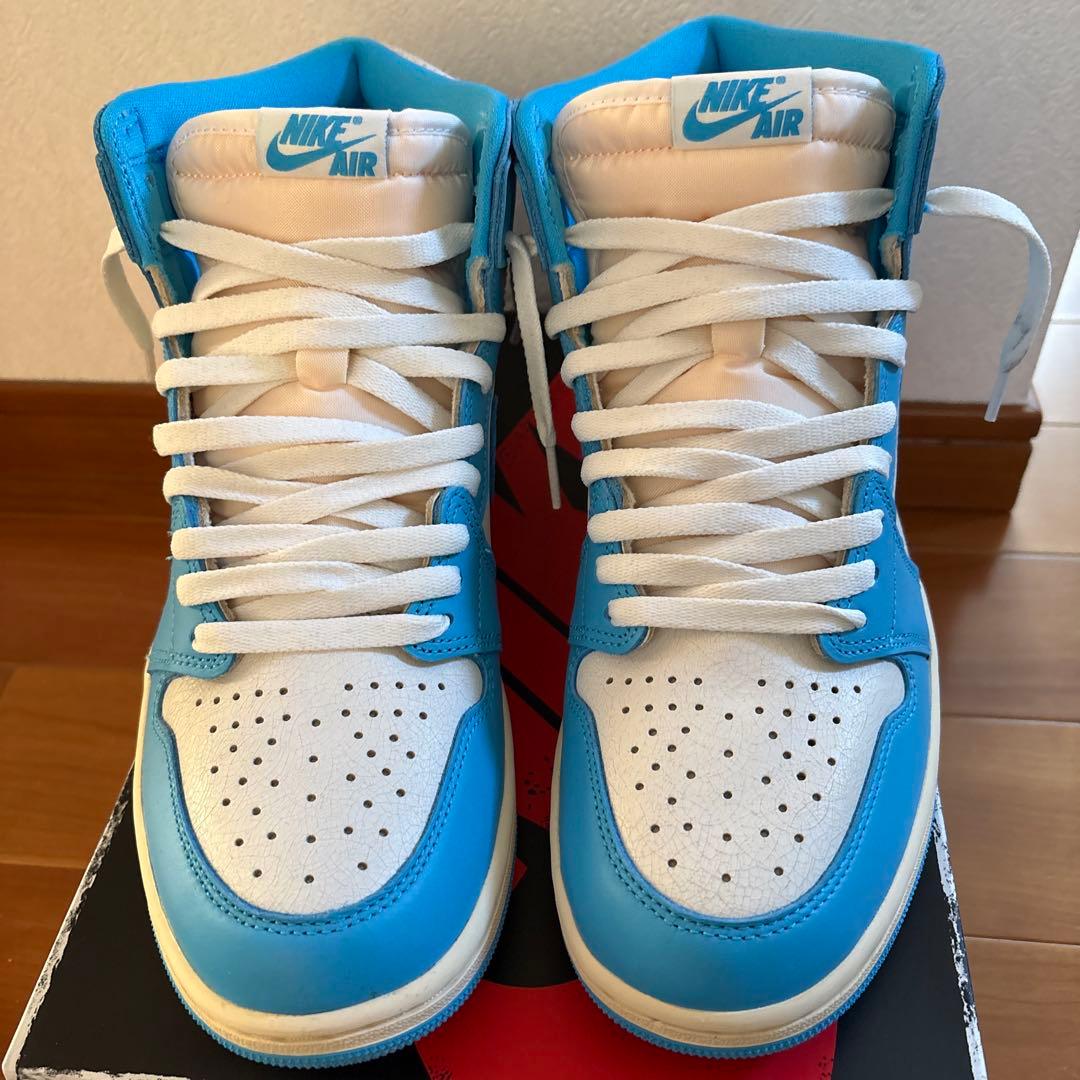 Nike Air Jordan 1 ブルー/ホワイト ハイカット supreme - メルカリ