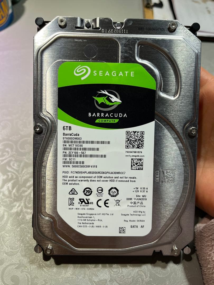 外付けハードディスク・ドライブ Seagate BARRACUDA ST6000DM003 SATA HDD ST6000DM003 内蔵HDD SATA接続 BarraCuda3.5(キャッシュ256MB) [6TB