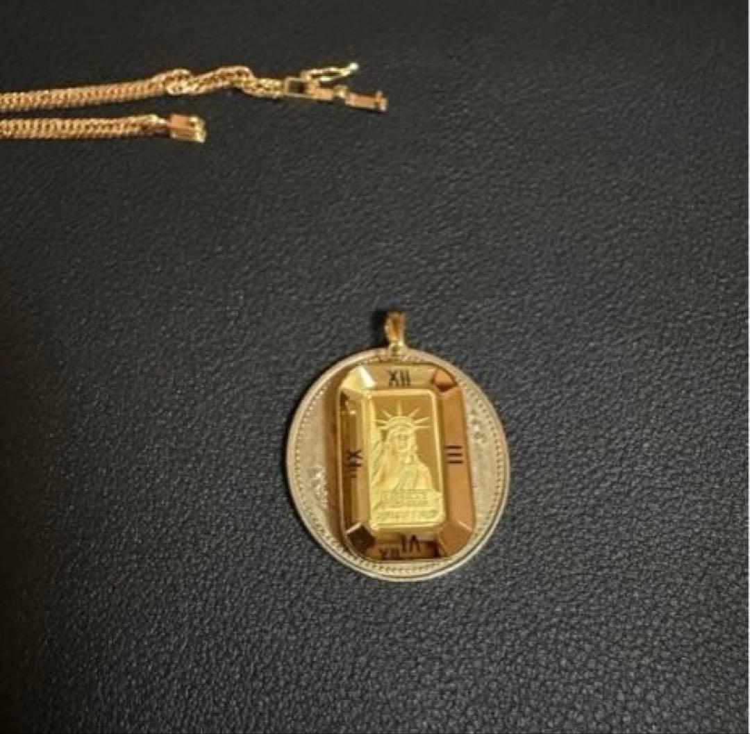 K18/K24リバティー・スタチュー トップペンダント 5.01g