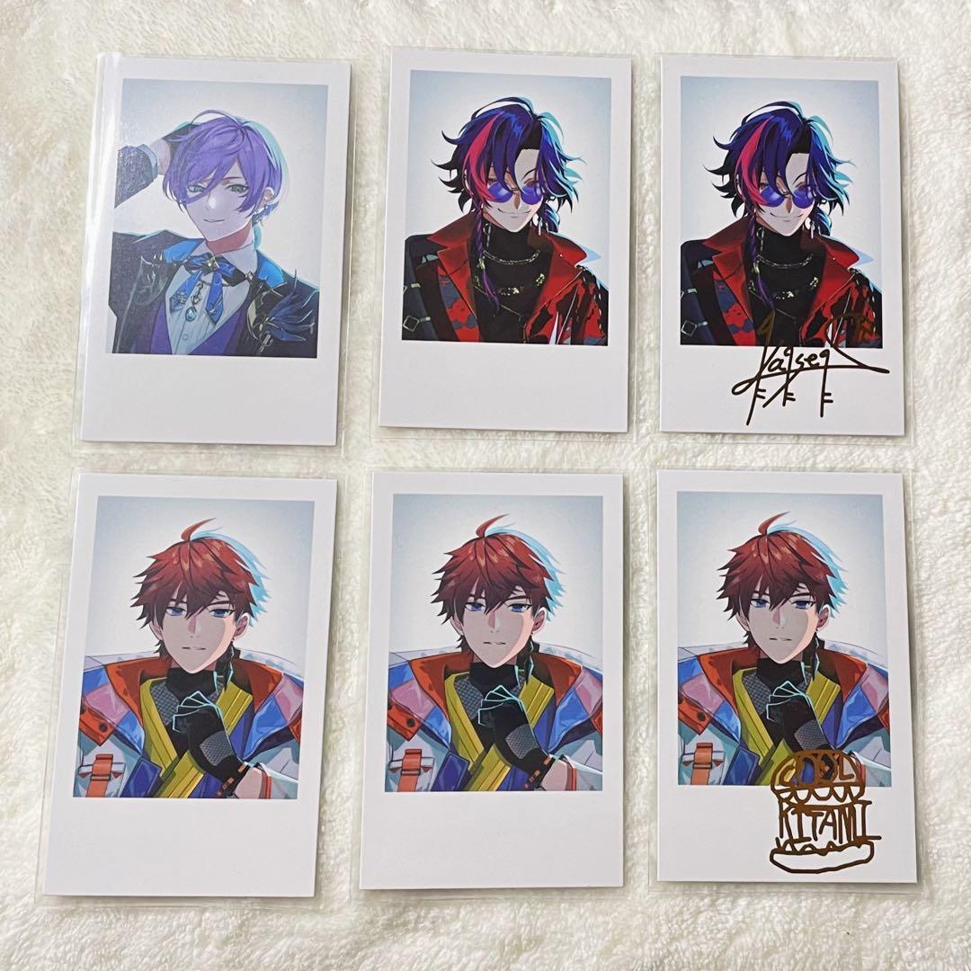 にじさんじ 3SKM チェキ風カード サイン 箔押し 榊ネス 魁星 北見遊征