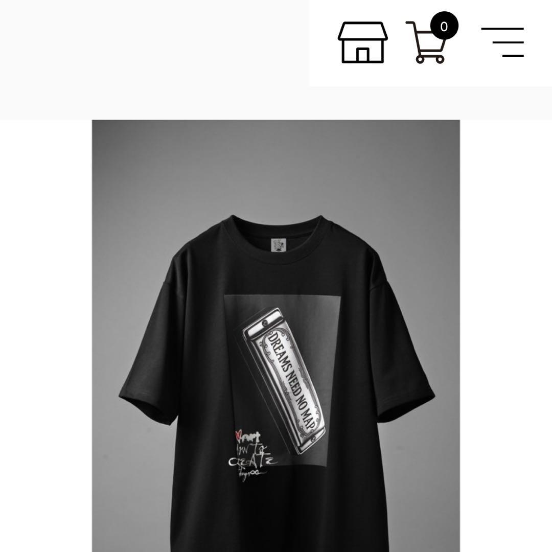 【新品TAKUYA∞の創り方】ハーモニカ Tシャツ/ブラック L