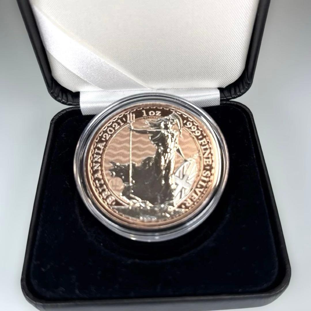 ☆2021 ブリタニア 銀貨 1オンス シルバー.999 ローズゴールド☆