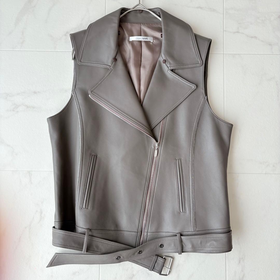 極美品✨《ブランベール 》フォックス　ダブルライダース ラムレザージレ　モニーレ