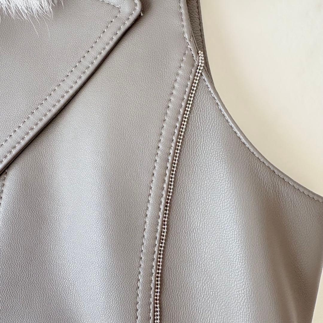 極美品✨《ブランベール 》フォックス　ダブルライダース ラムレザージレ　モニーレ