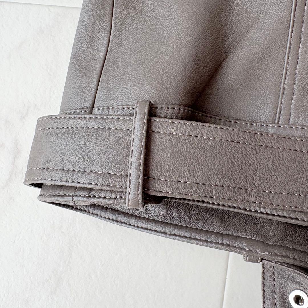 極美品✨《ブランベール 》フォックス　ダブルライダース ラムレザージレ　モニーレ