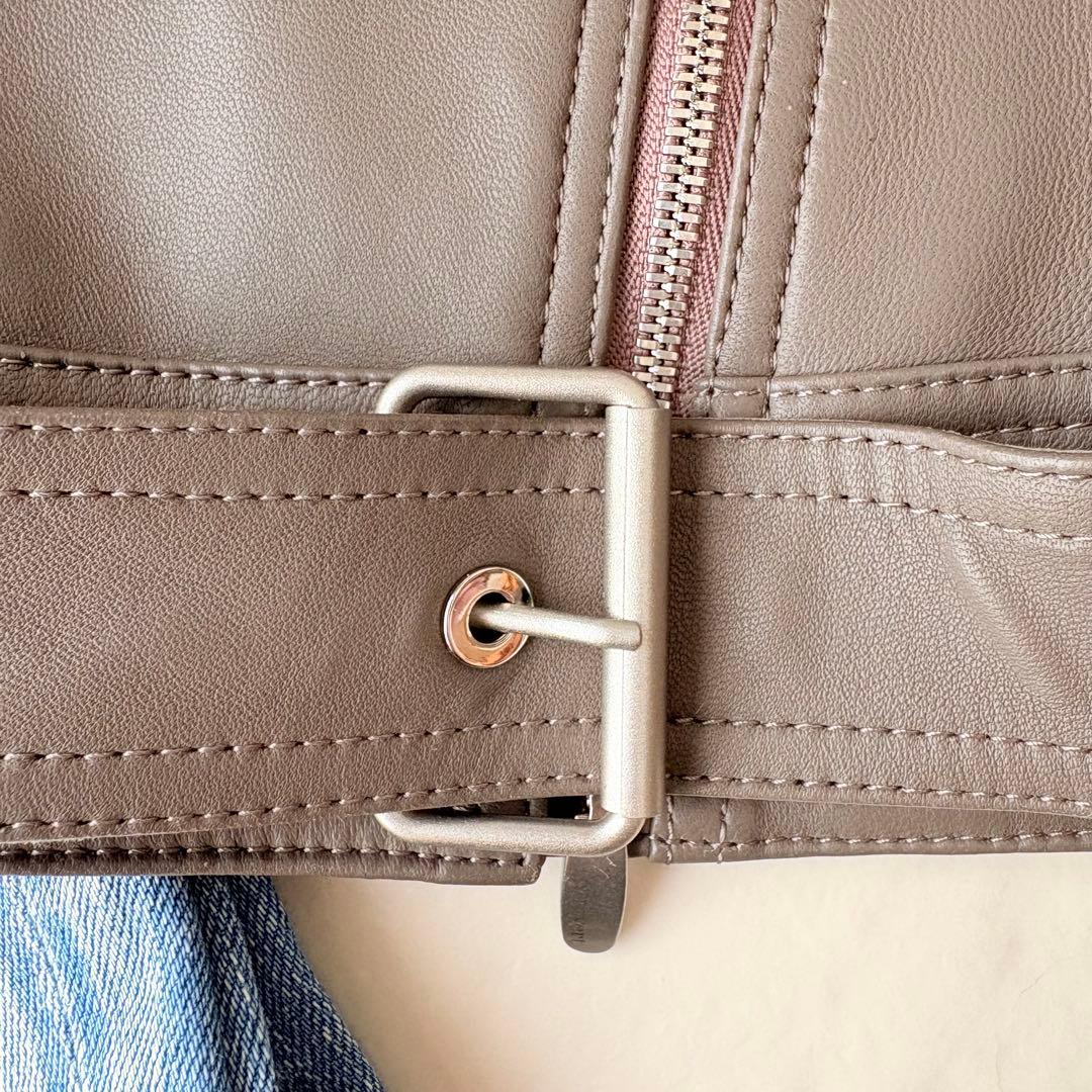 極美品✨《ブランベール 》フォックス　ダブルライダース ラムレザージレ　モニーレ