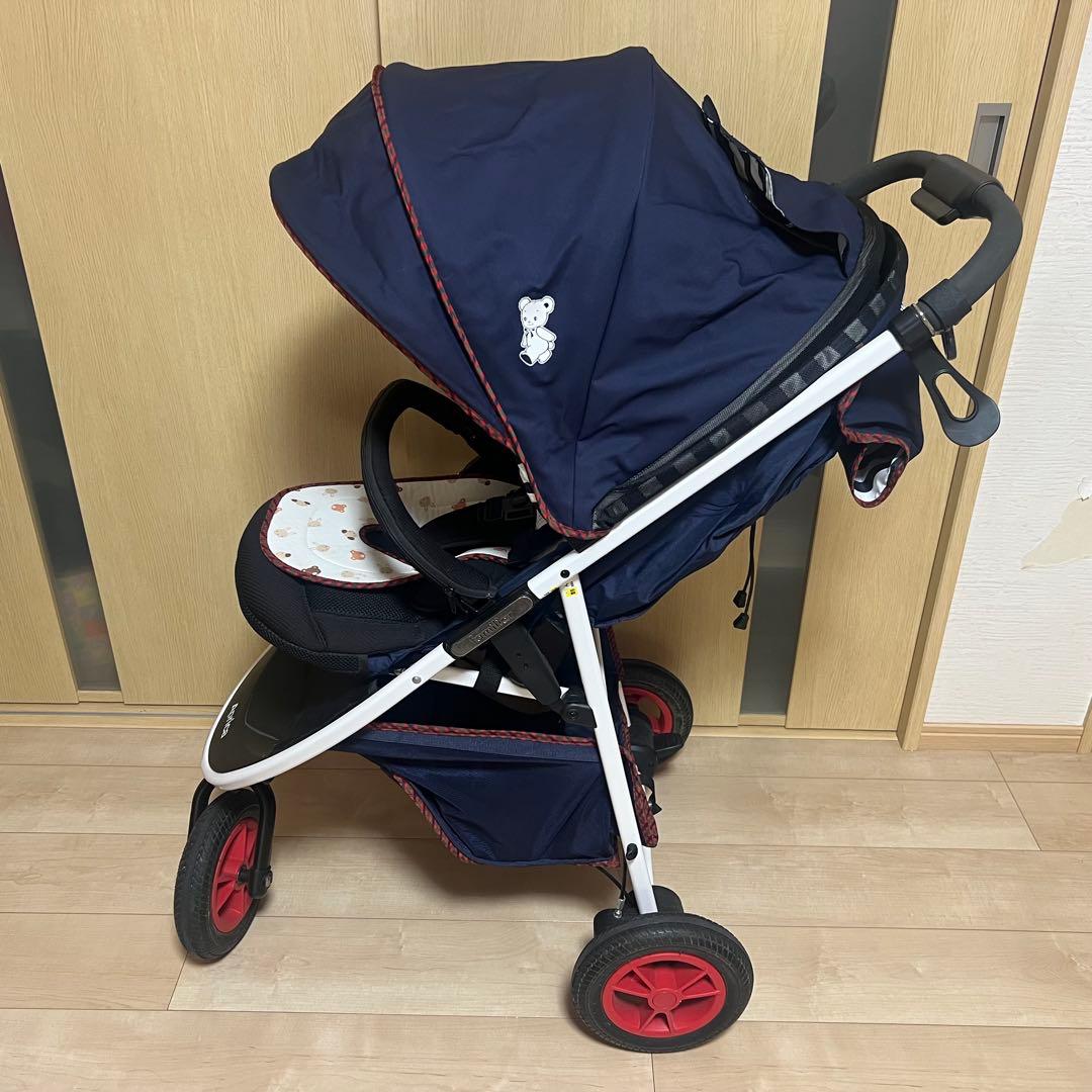 美品】Aprica ベビーカー ファミリア ネイビー/ストライプ - メルカリ