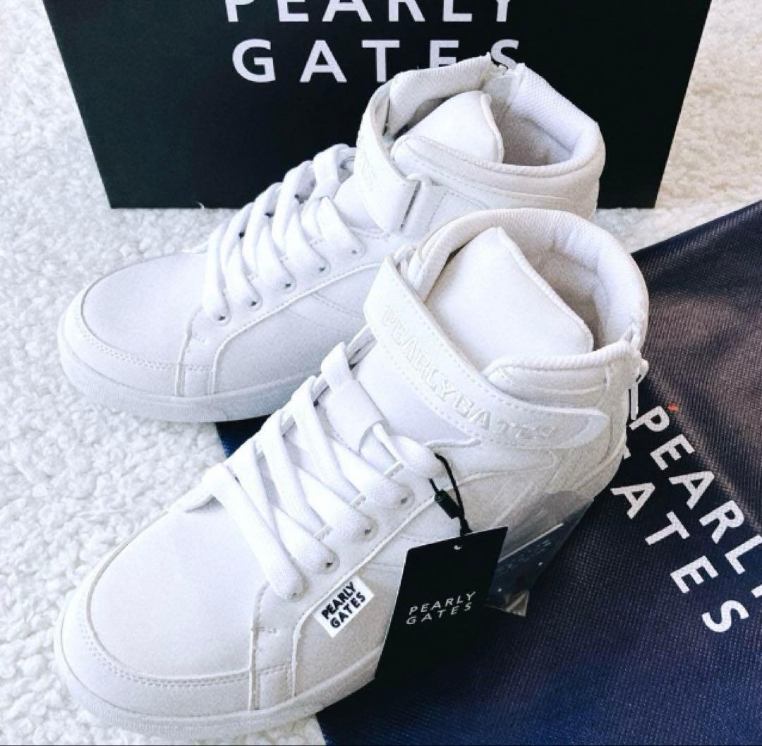 35,新品】パーリーゲイツ ゴルフ ミドルカット スパイク 23.5