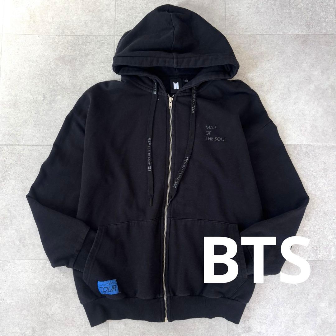 BTS MAP OF THE SOUL TOUR パーカー ジップ 黒 L - メルカリ