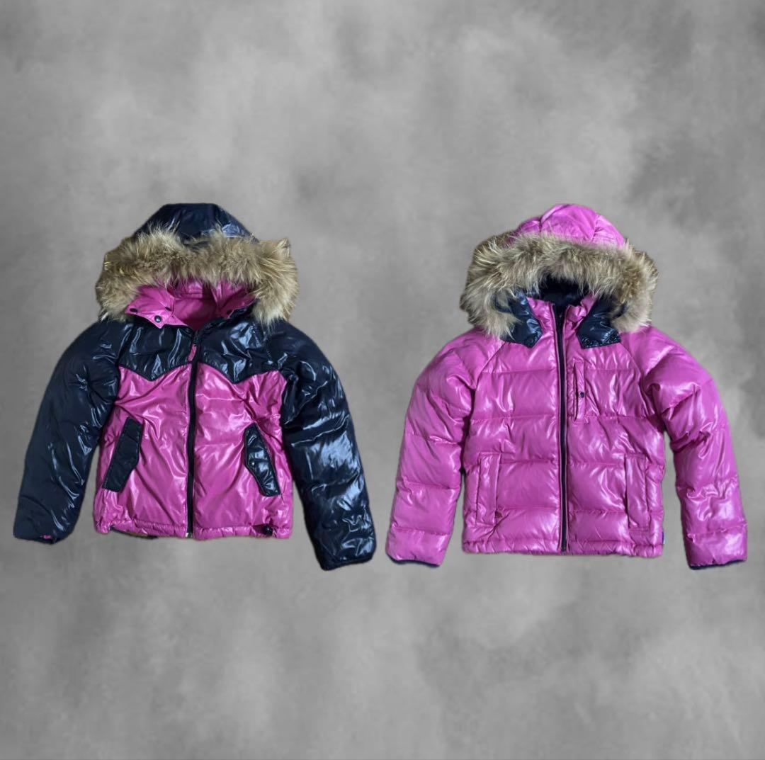 平成ギャルリバーシブルファーダウンジャケットY2Kグランジarchive