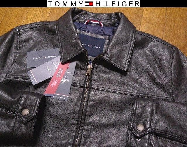 【大きい】2XL3XL日本サイズ位トミーヒルフィガーUS本革調レザージャケット茶 大きい】2XL3XL日本サイズ位トミーヒルフィガーUS本革調レザー