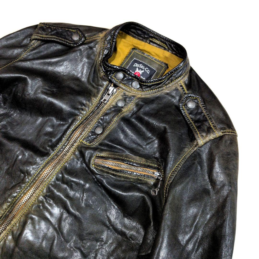激渋】DIESEL vintage加工 ライダースジャケット シープレザー