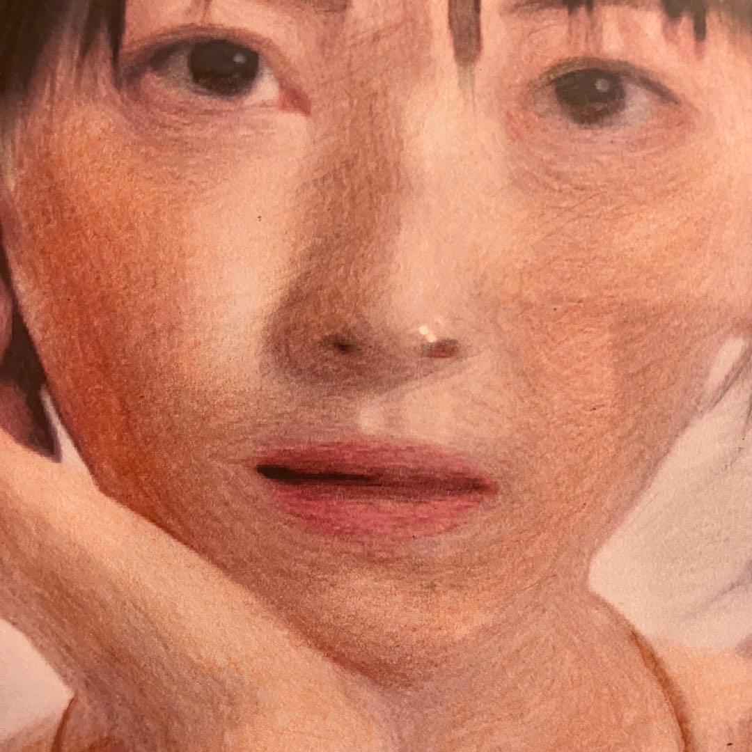 女優画26 額装品　額縁寸法32.7cm×24.0cm　カラー着色　京藤夏樹真作