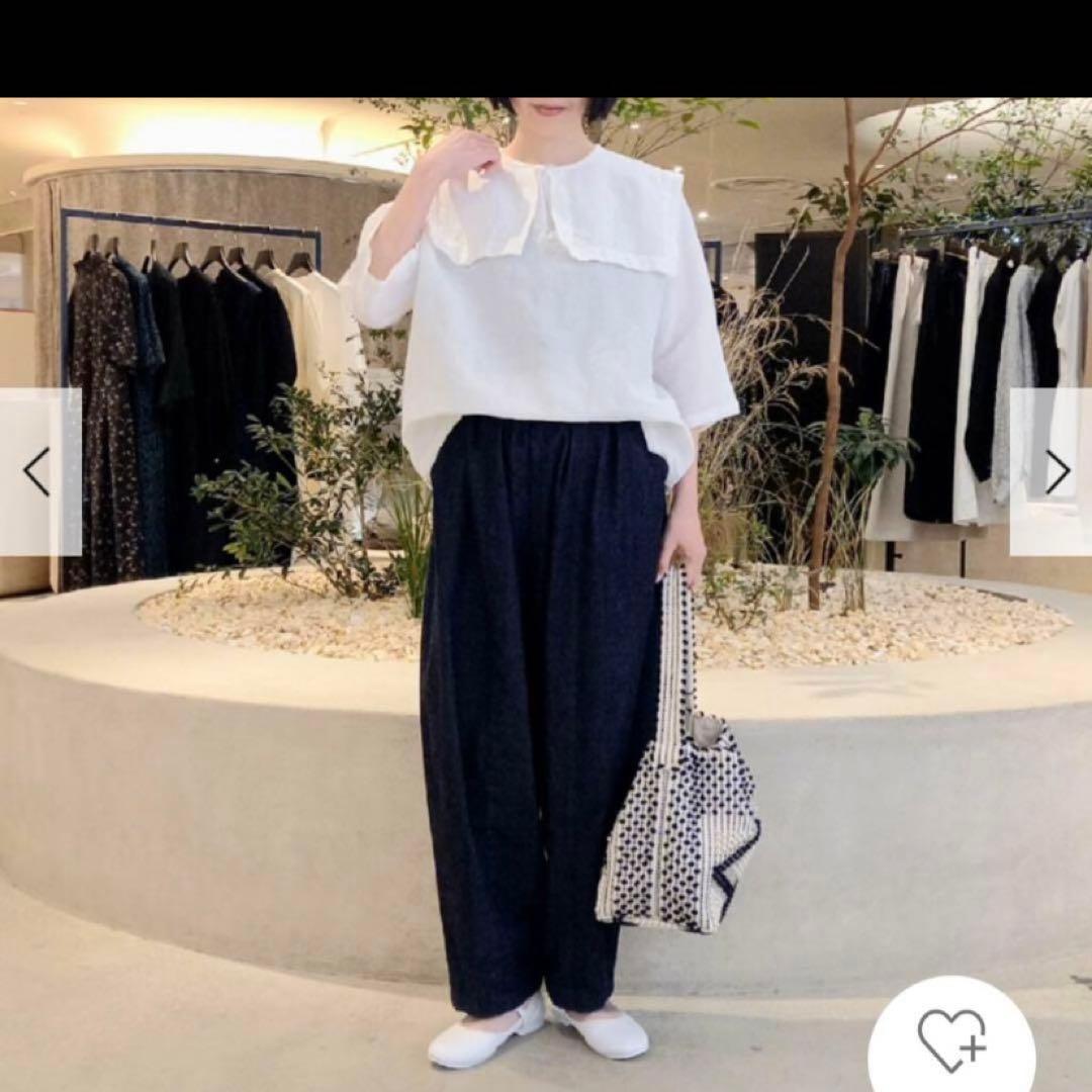 気まぐれお値引き 新品今季かぐれ ビッグカラー2WAYブラウス 2025年