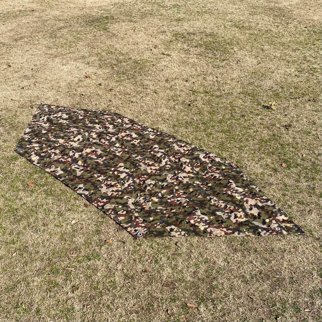 激レア】ドイツ 軍幕 アメーバカモ 収納袋付 パップテント ハーフ 1枚