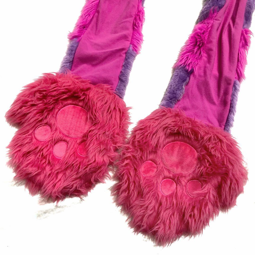 【週末限定価格】美品✨チェシャ猫マフラーキャップ ファンキャップ ディズニー