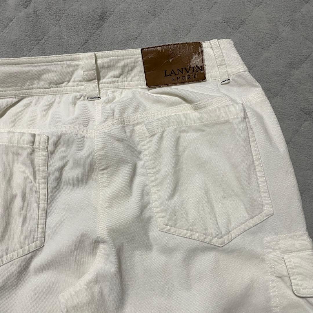 ○ランバンスポール○ストレッチパンツ 40 ホワイト ゴルフ 白