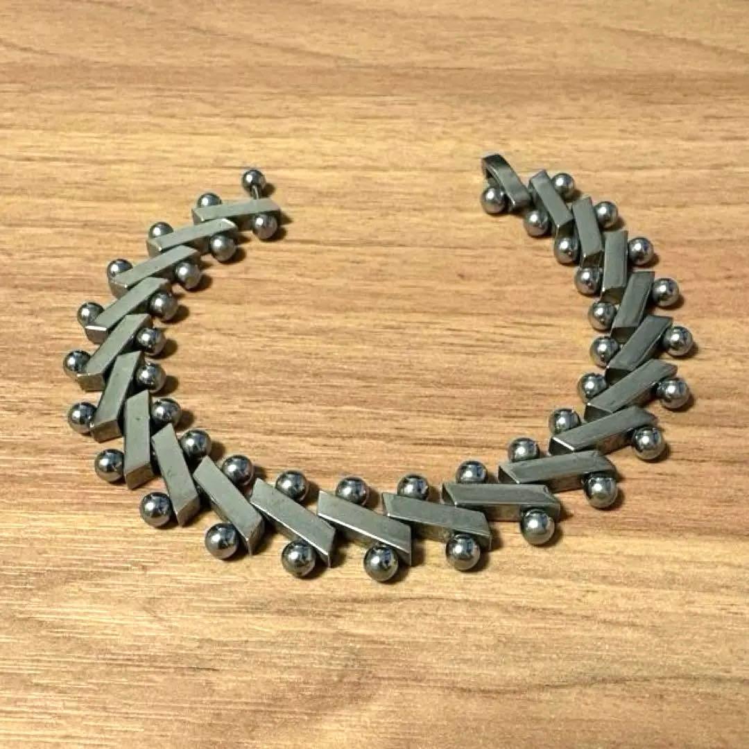 メキシコ DNA ダンベル チェーンブレスレット シルバー925 MEXICO 希少 メキシコ製 MEXICO ヴィンテージ DNA ブレスレット 925 | unune