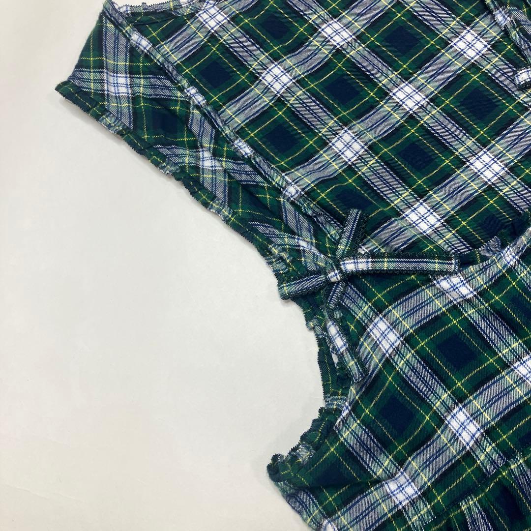 美品】ピンクハウス グリーンタータンチェック ネル ジャンスカ2025年