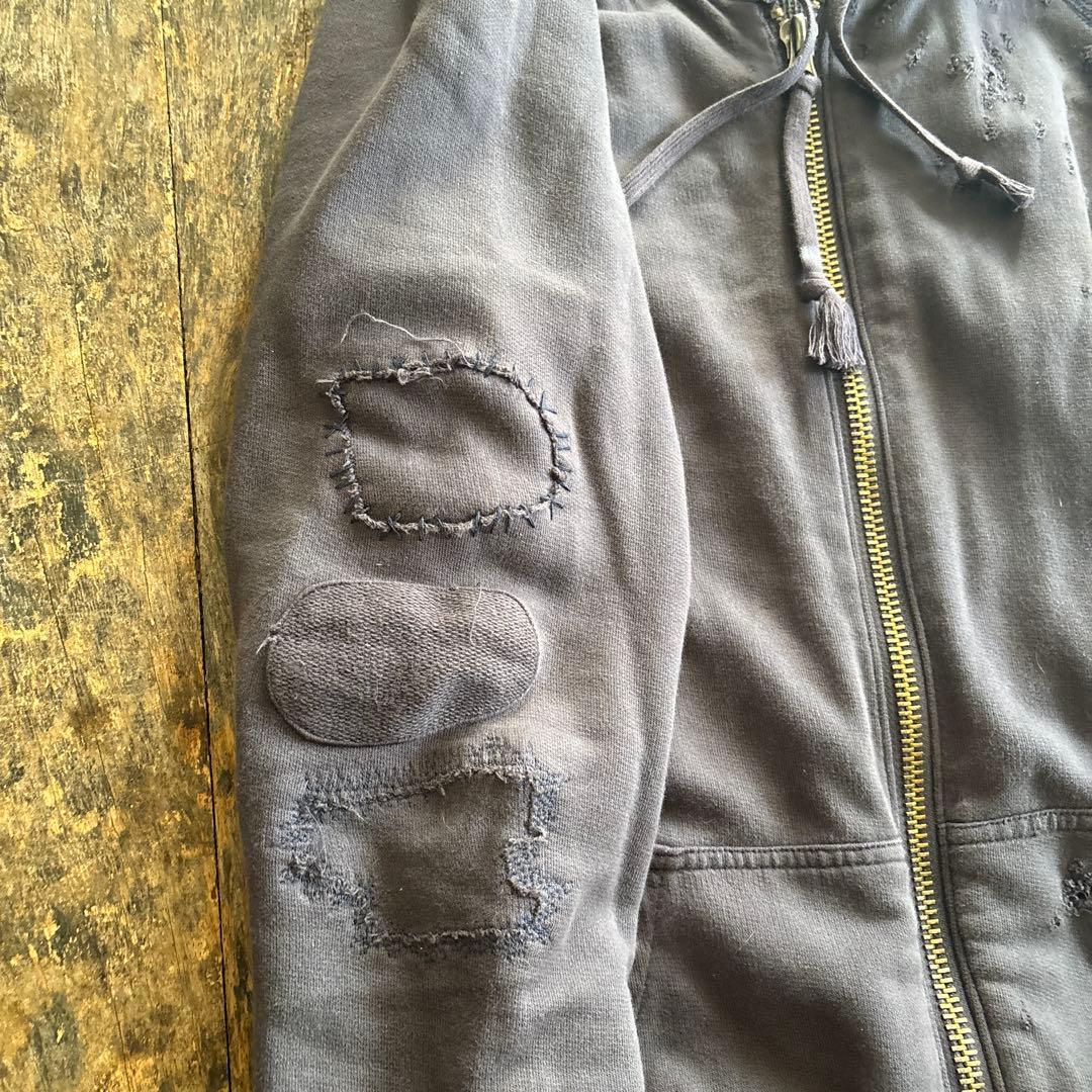 グレッグローレン スウェット ダメージ加工パーカー 襤褸 ビンテージ