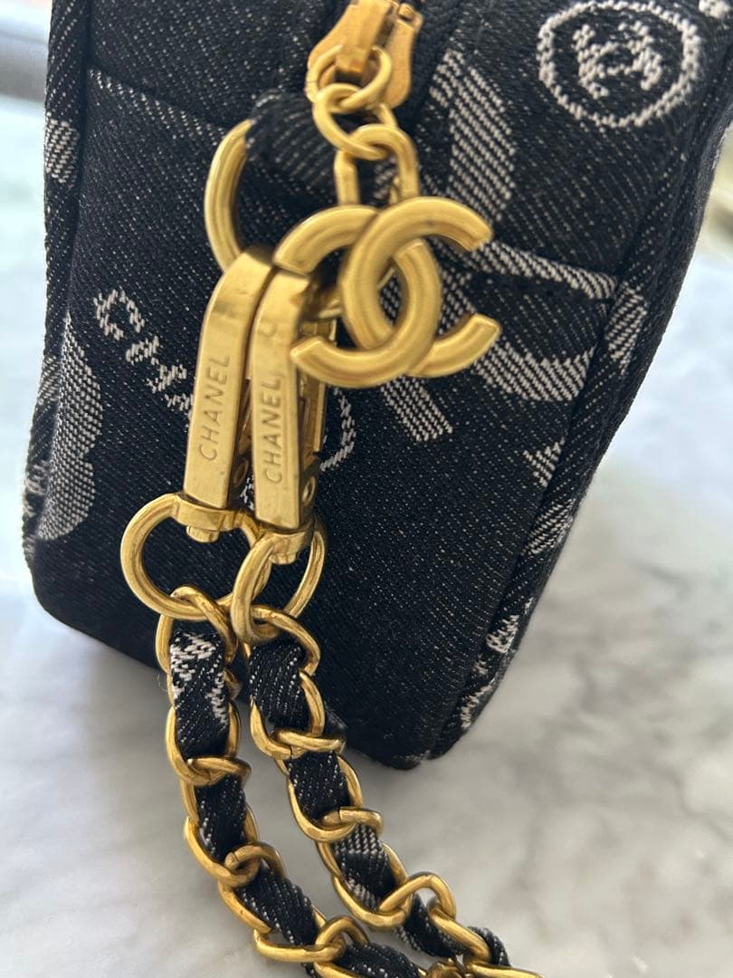 CHANEL ショルダーバッグ デニム 2wayブラック