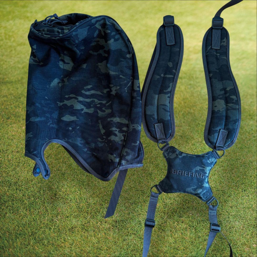 おまけ有 ブリーフィング キャディバッグ 迷彩 カモフラ 黒 グリーン