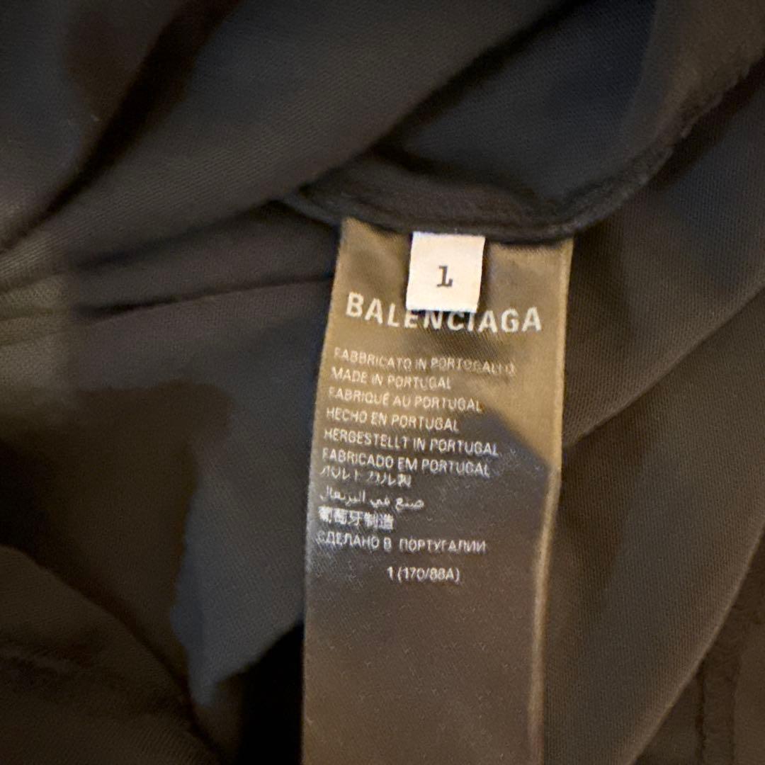 BALENCIAGAバレンシアガブリーチダメージ加工ロングスリーブ長袖T