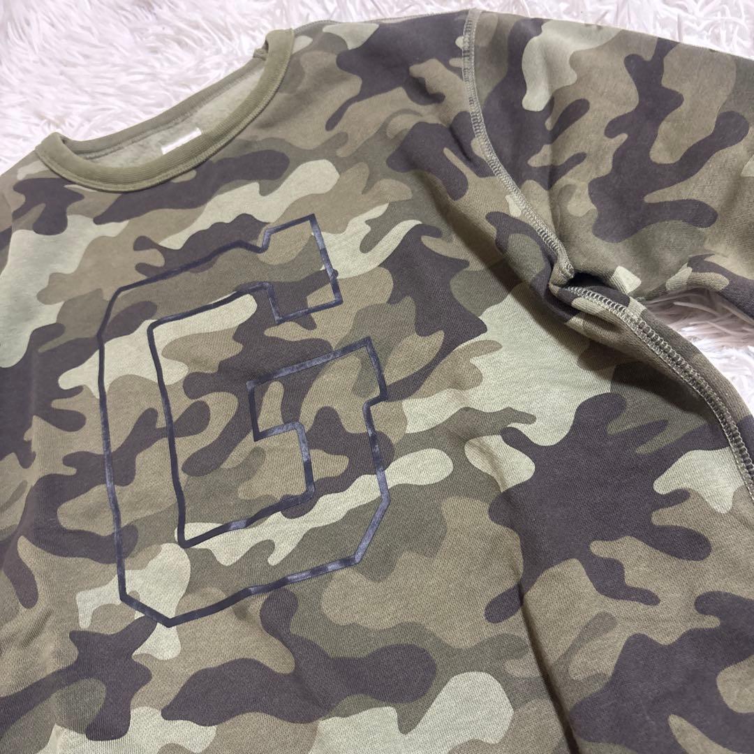 00s y2k GAP カモフラ 迷彩柄 ビッグロゴ トレーナー 平成ギャル