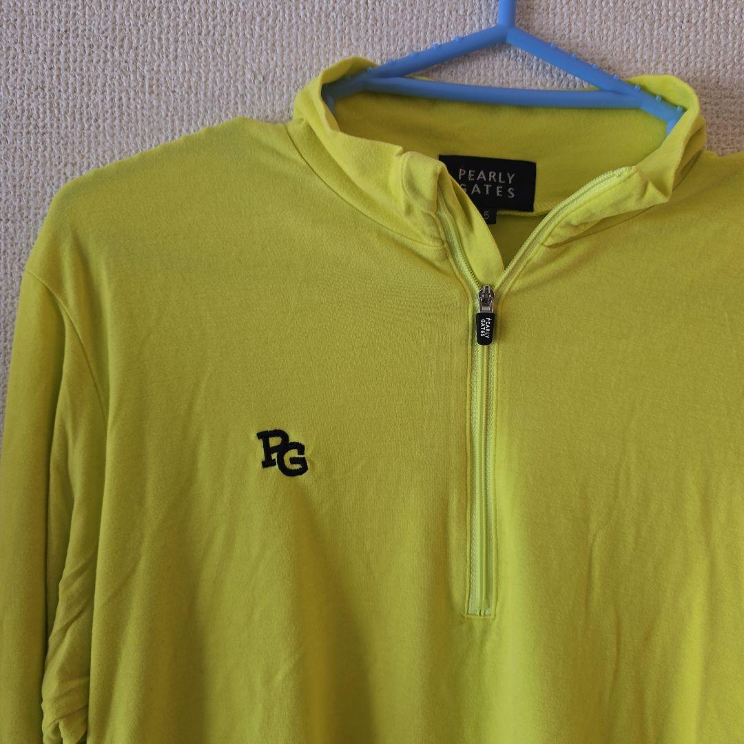 PEARLY GATES ハーフジップ長袖シャツ イエロー - メルカリ