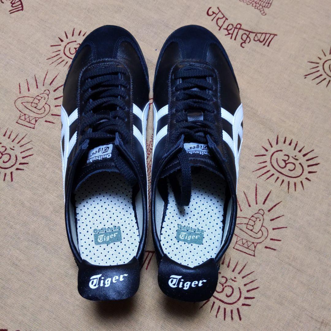 《美品箱付27.5cm》オニツカタイガー メキシコ66 黒×白