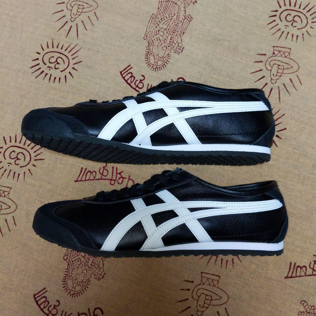 《美品箱付27.5cm》オニツカタイガー メキシコ66 黒×白