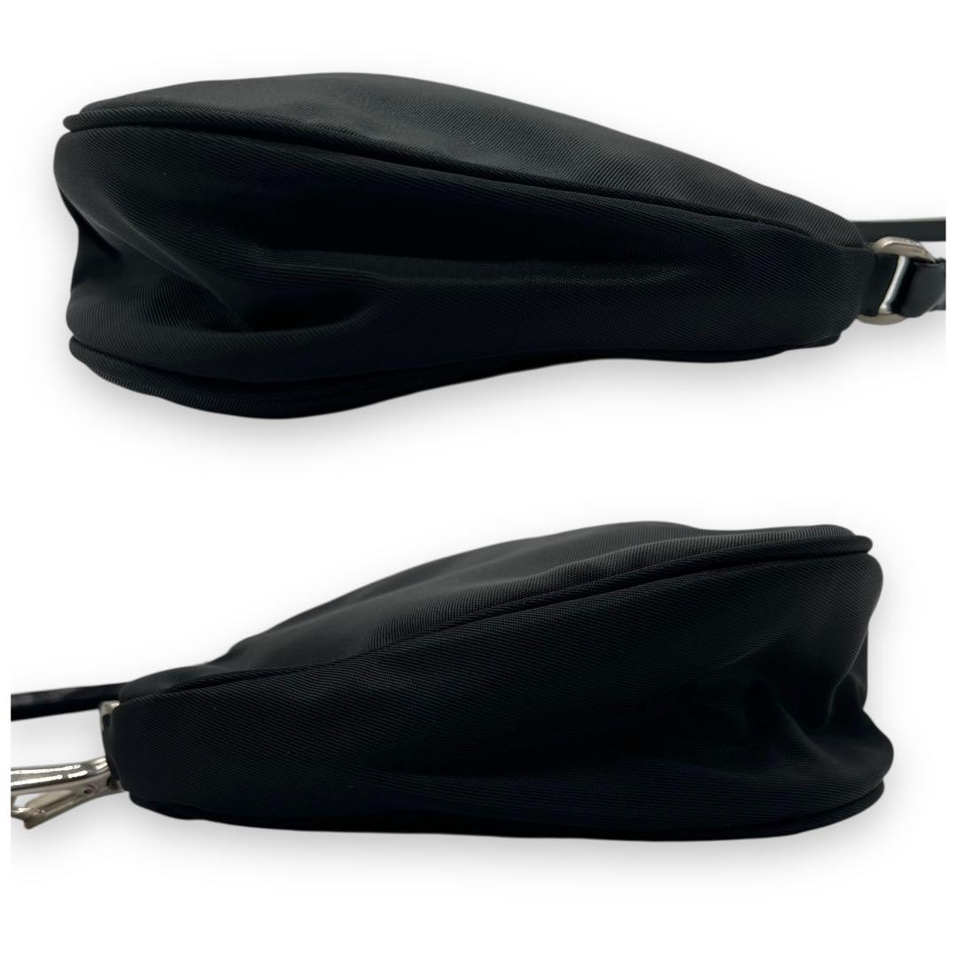 極美品□プラダ ワンショルダー アクセサリーポーチ ナイロン 三角ロゴ