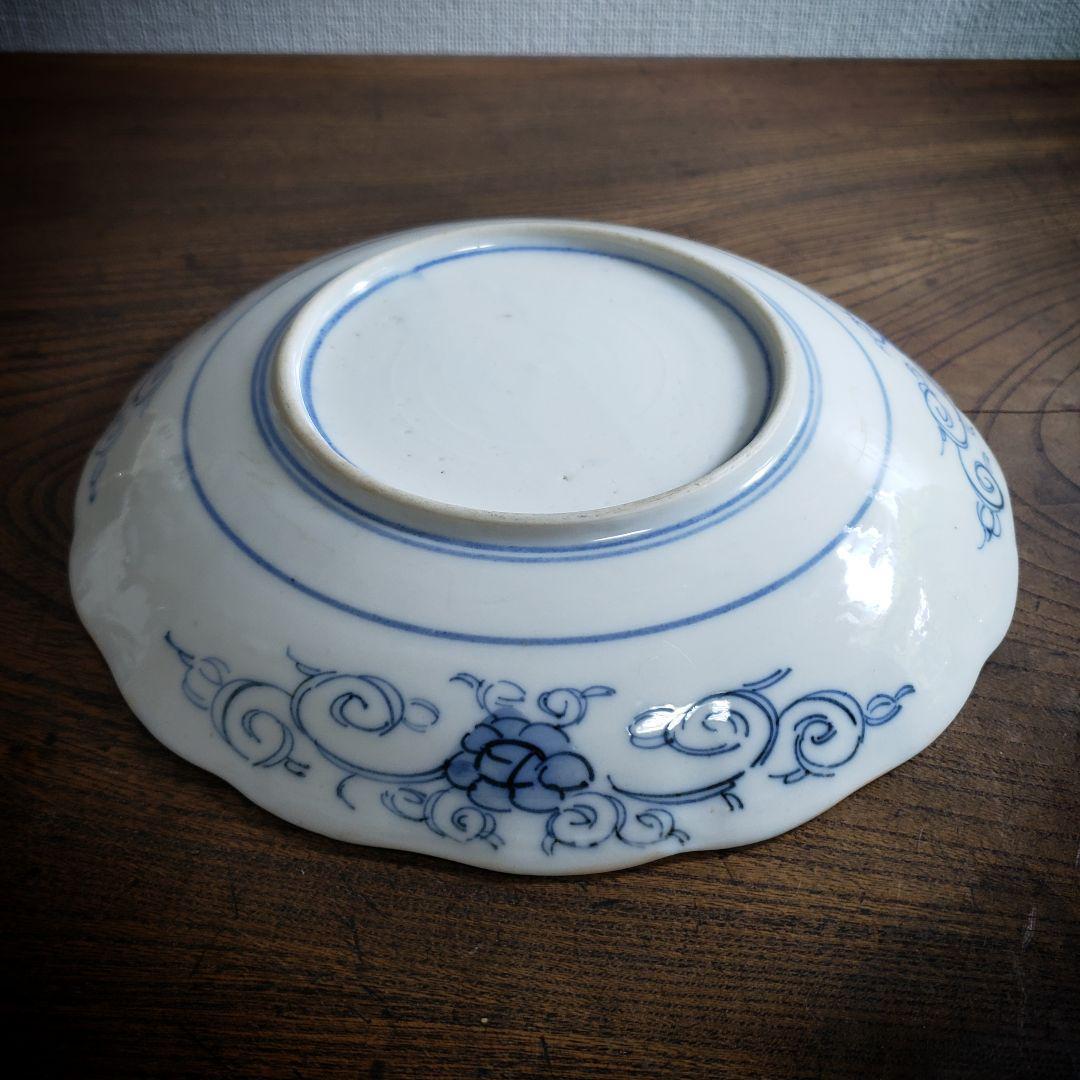 皿 古伊万里 明治 大正 色絵付 金彩 松竹梅 梅 花唐草 訳あり 欠け